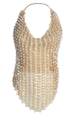 Gold Into The Sea Pearl Top