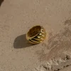 Gold Reo Croissant Ring