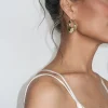 Gold Royal Huggie Hoop Earrings