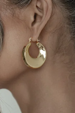 Gold Royal Huggie Hoop Earrings