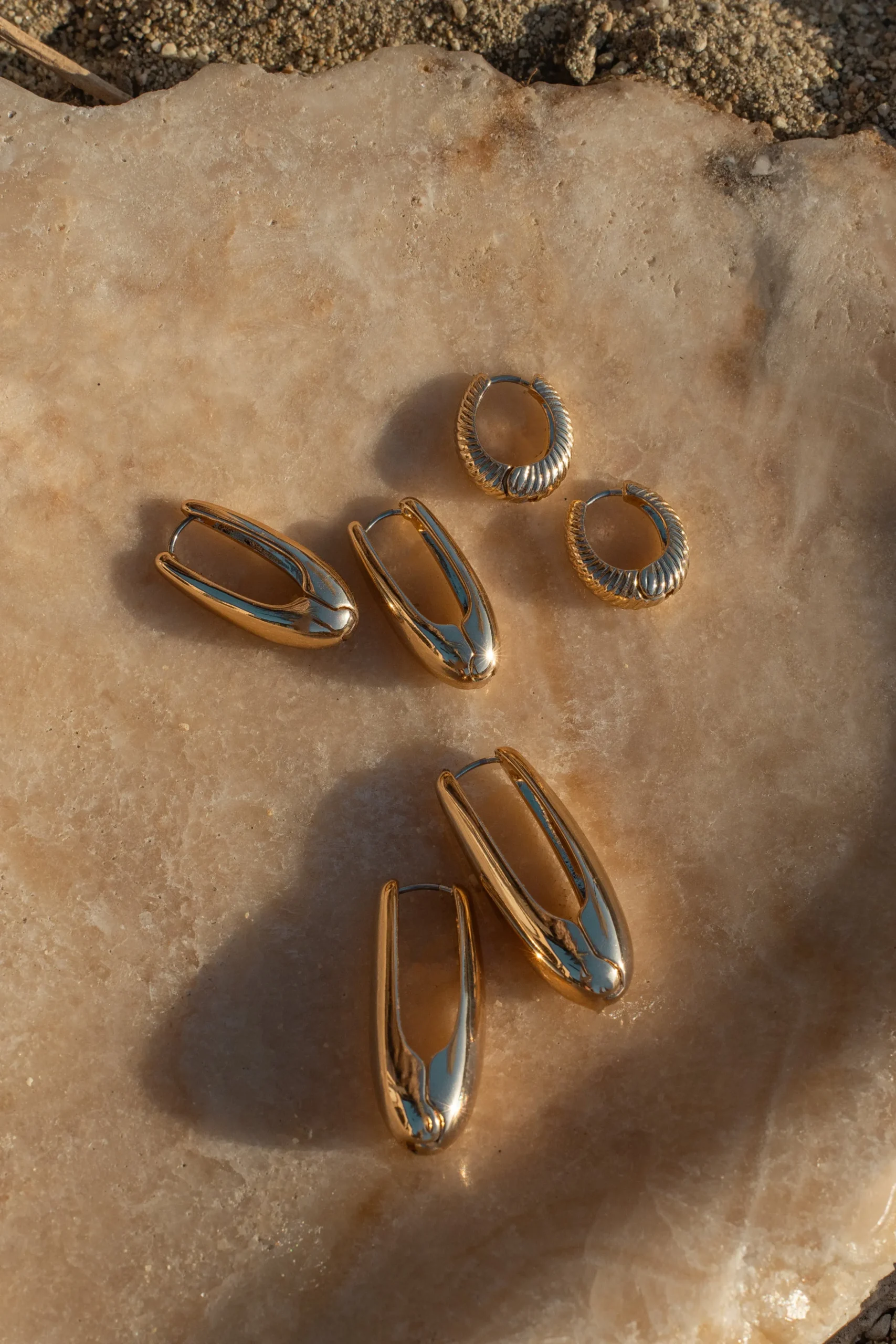 Gold Tara Earring Set