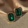 Green Emerald Earrings