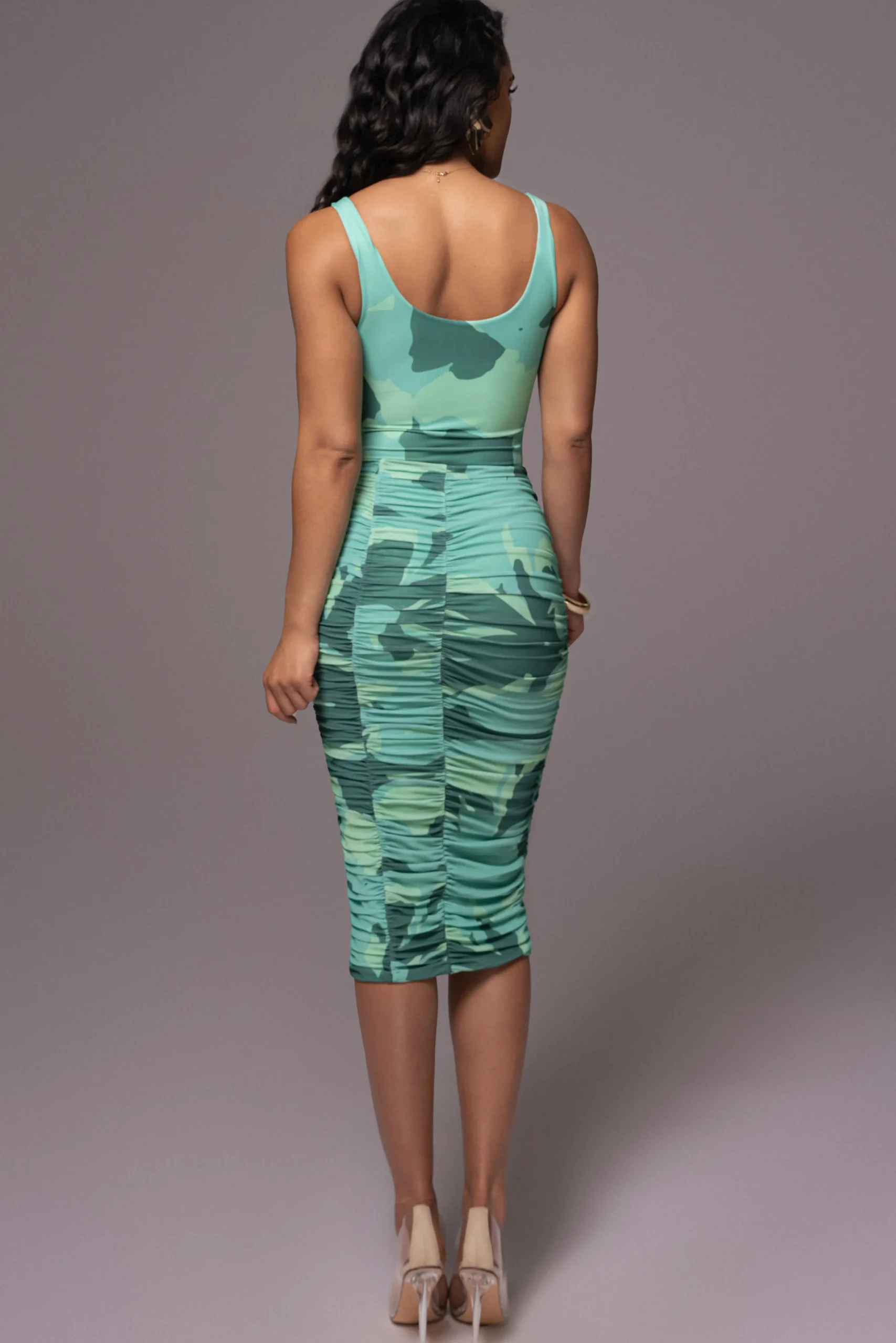 Green Private Getaway Mesh Bodysuit