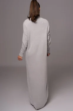 Grey Hartley Knit Maxi Dress