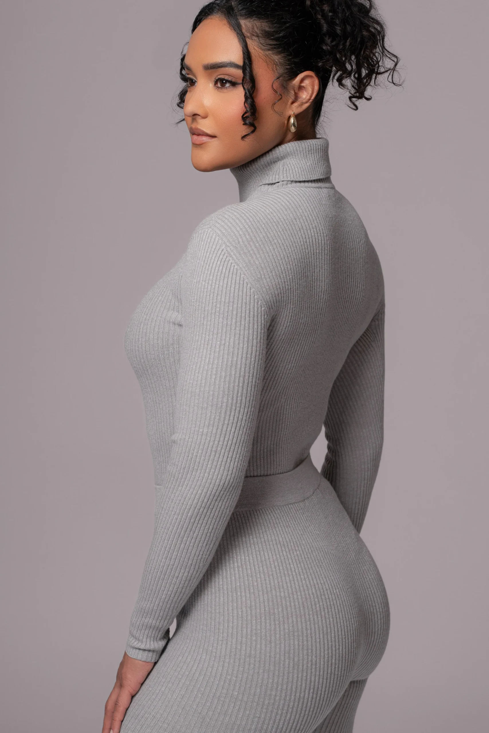 Heather Grey Naaya Ribbed Leggings