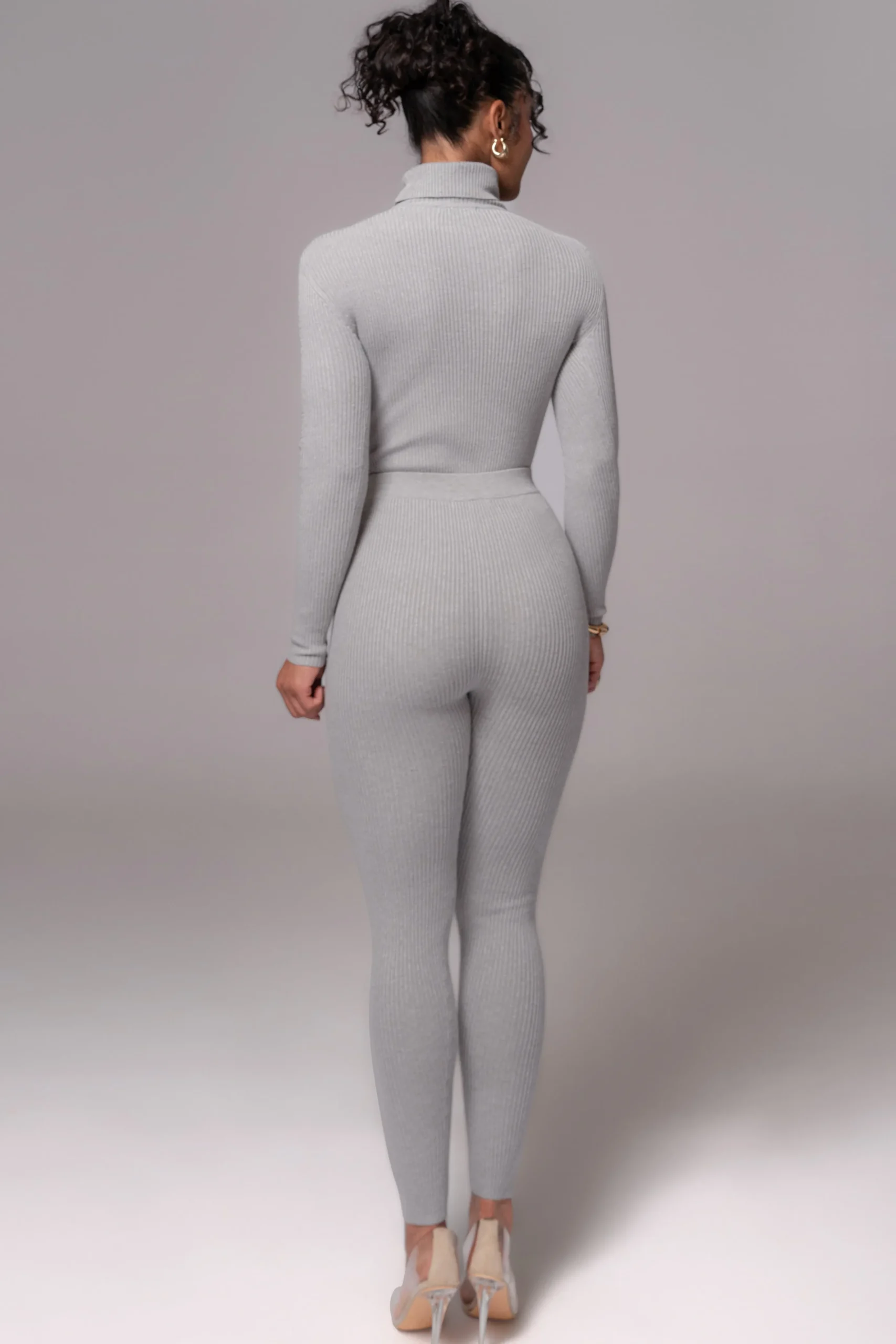 Heather Grey Naaya Ribbed Leggings