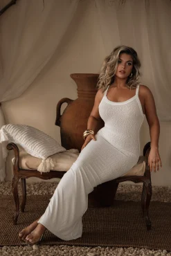 Ivory Back To You Maxi Dress