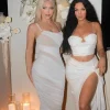 Ivory Catalina Lurex Knit Maxi Dress