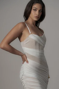 Ivory Catalina Lurex Knit Maxi Dress