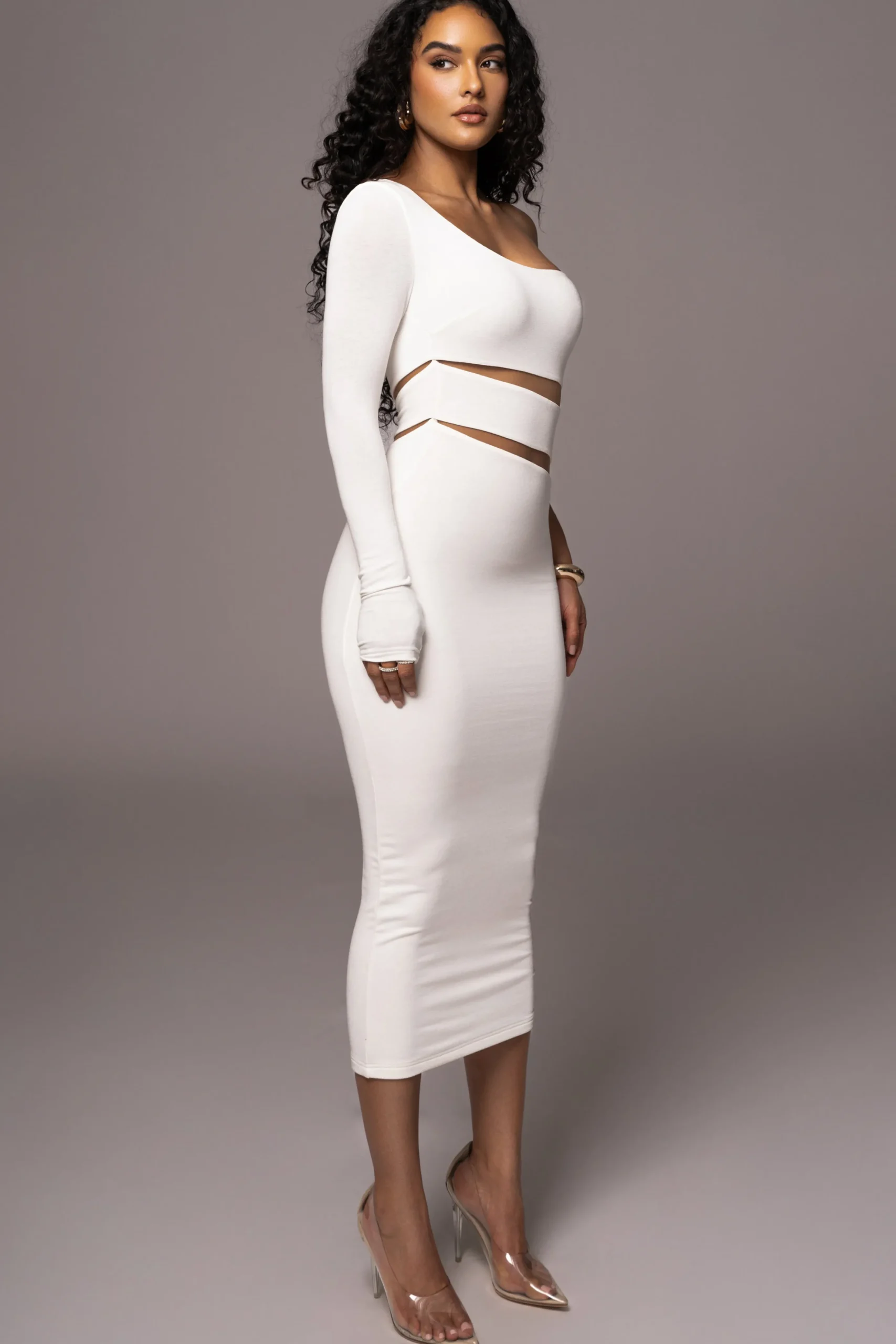 Ivory Chase The Night One Shoulder Dress