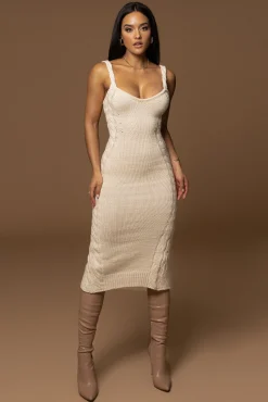 Ivory Daria Sweater Knit Dress