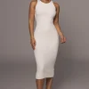 Ivory Day To Night Midi Dress