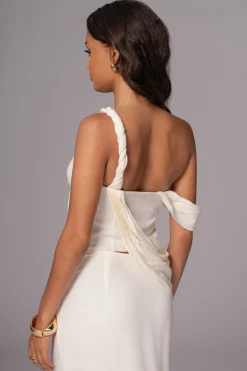 Ivory Diosa Drape Top