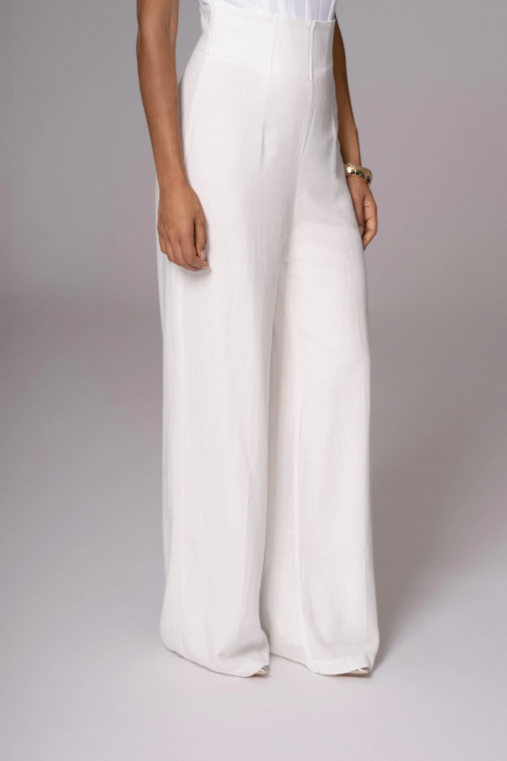 Ivory Explorer Linen Pants