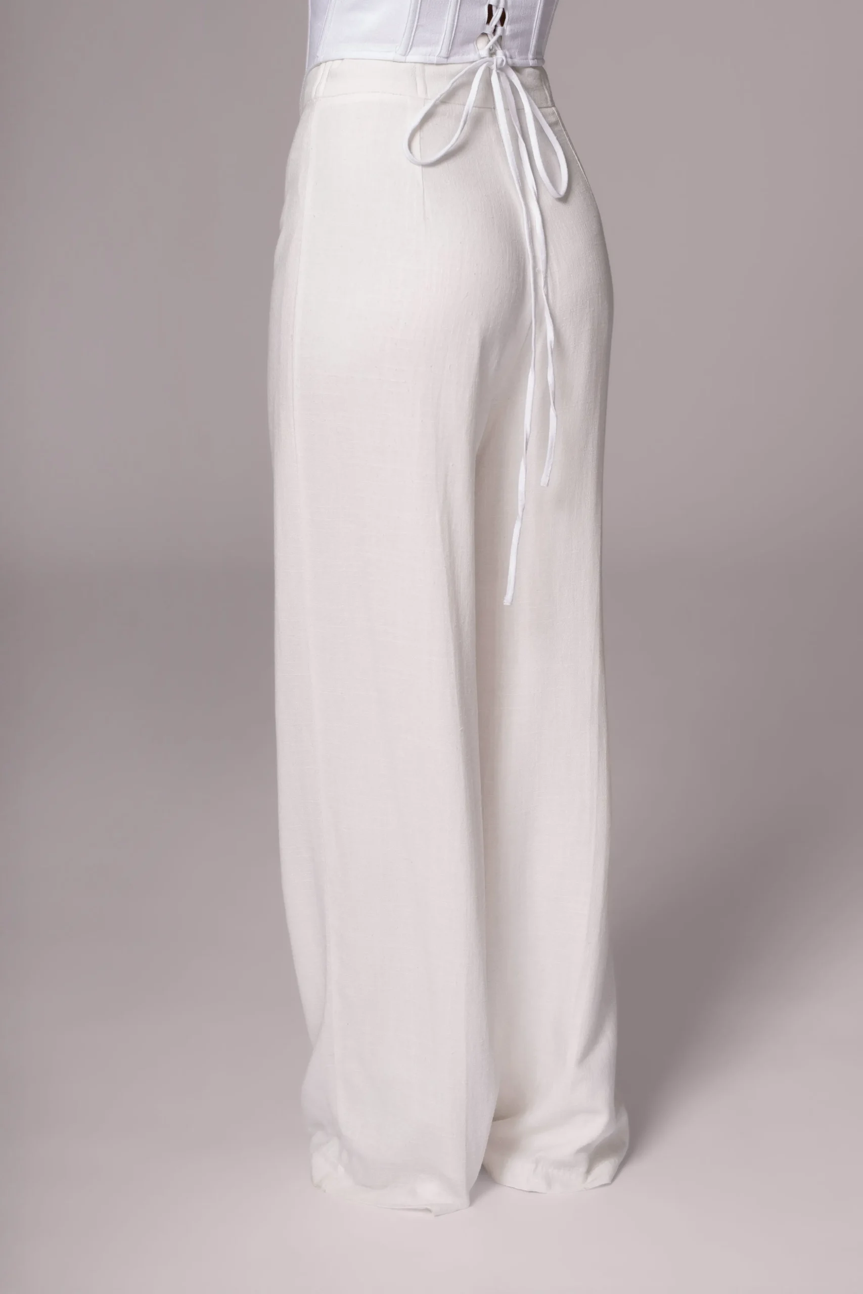Ivory Explorer Linen Pants