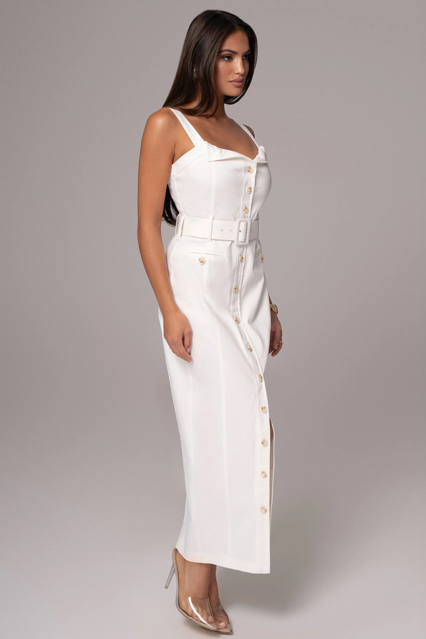 Ivory Forever Summer Belted Dress