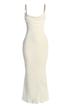 Ivory Getaway Linen Maxi Dress