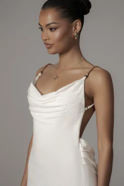 Ivory Getaway Linen Maxi Dress