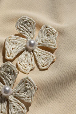 Ivory Lexa Flower Earrings