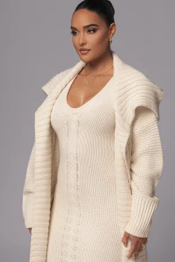 Ivory Malinda Sweater Knit Cardigan