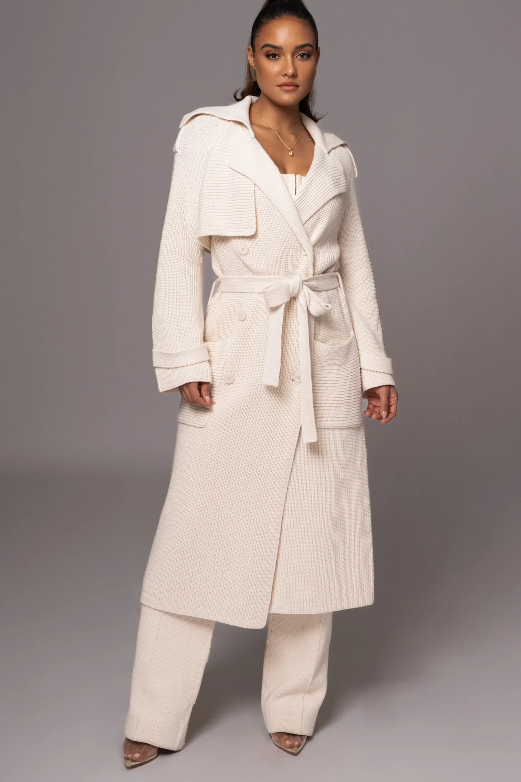 Ivory Maxinne Knit Coat