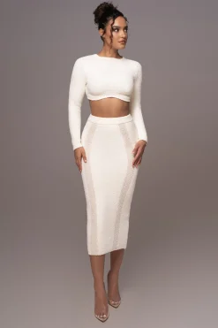 Ivory Moments Sweater Knit Skirt Set