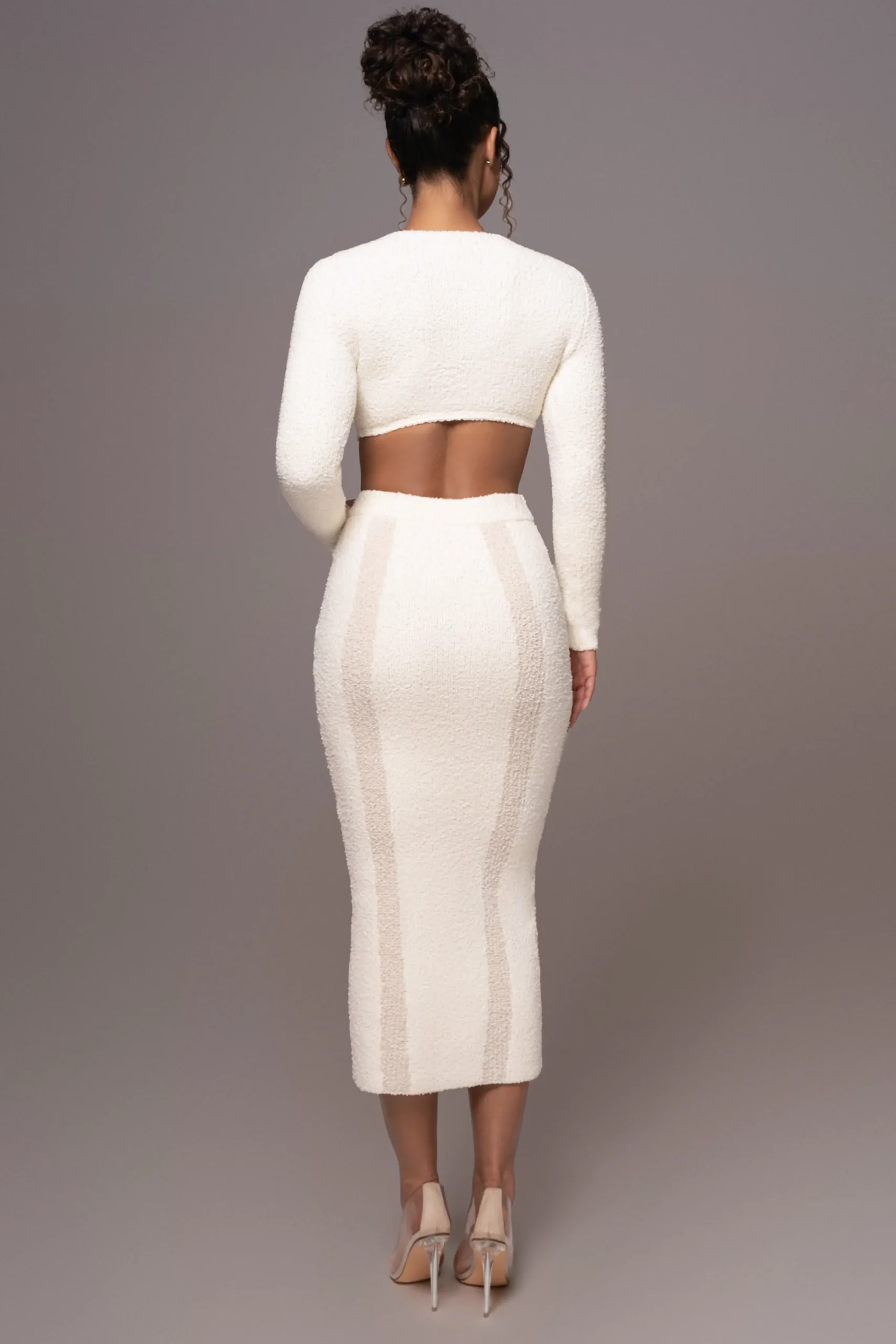Ivory Moments Sweater Knit Skirt Set
