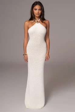 Ivory Overseas Halter Maxi Dress
