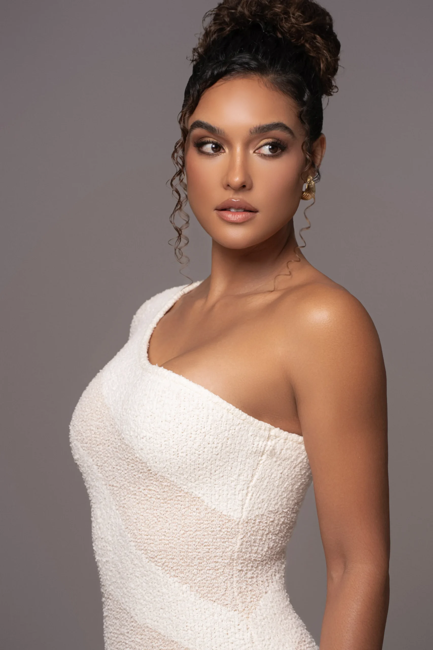 Ivory Sandra Knit Midi Dress
