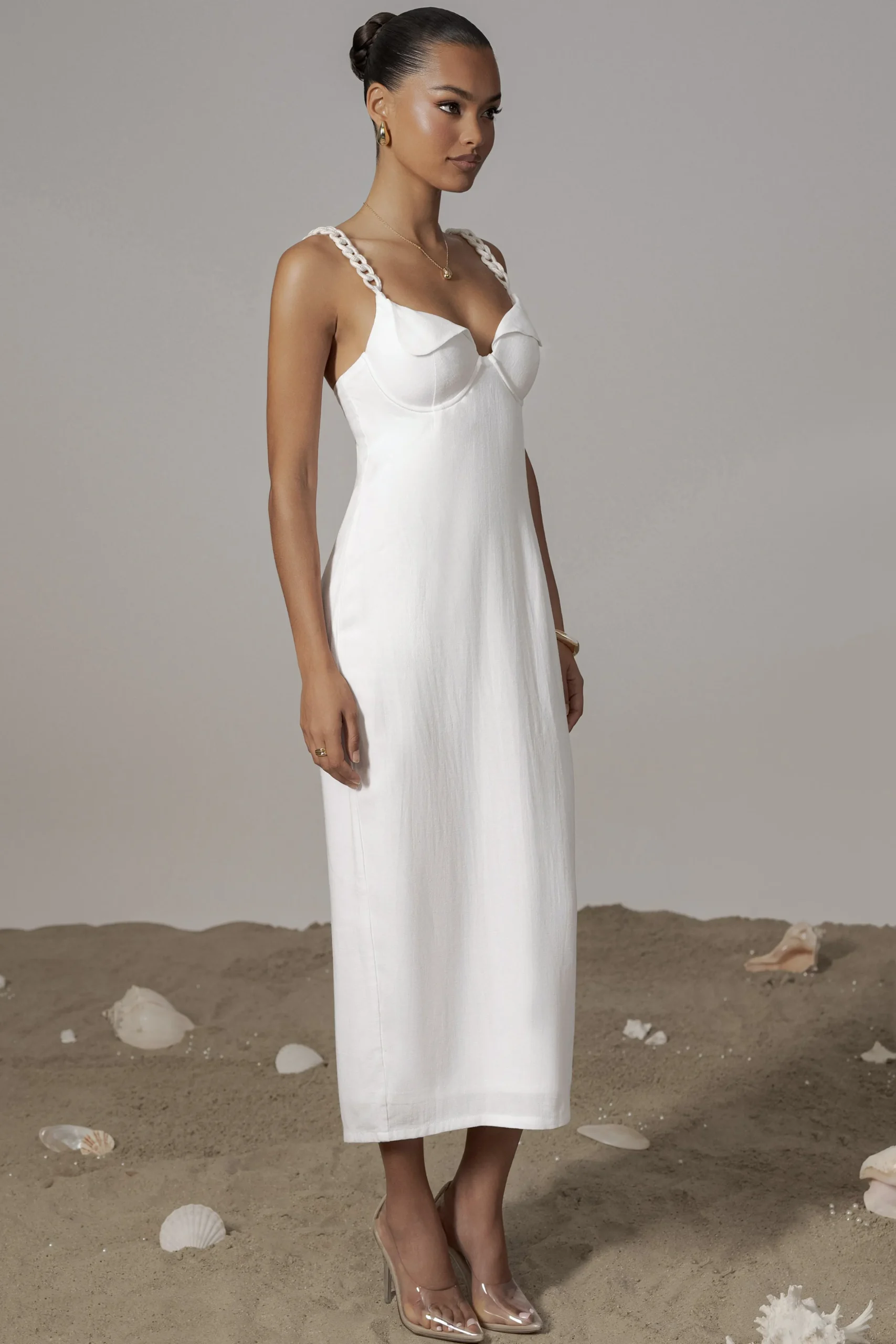 Ivory Secret Hideout Linen Dress