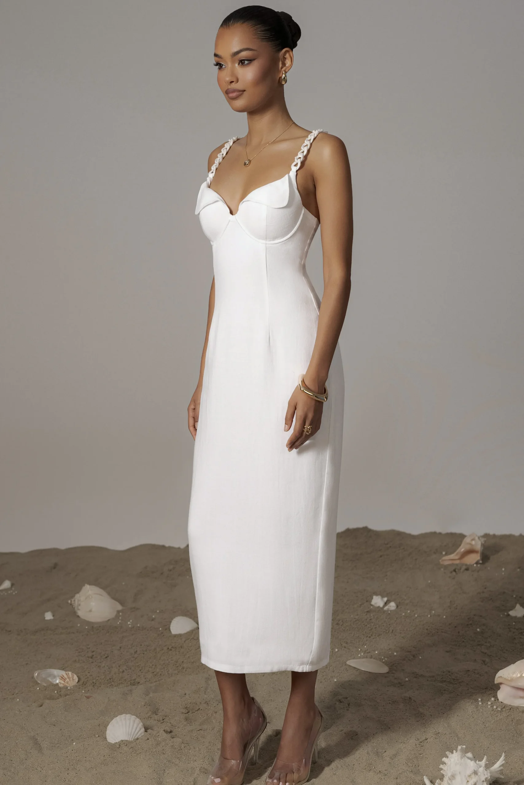 Ivory Secret Hideout Linen Dress