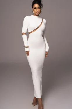 Ivory Show Stopper High Neck Dress