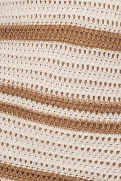 Ivory/Beige Destiny Knit Maxi Dress
