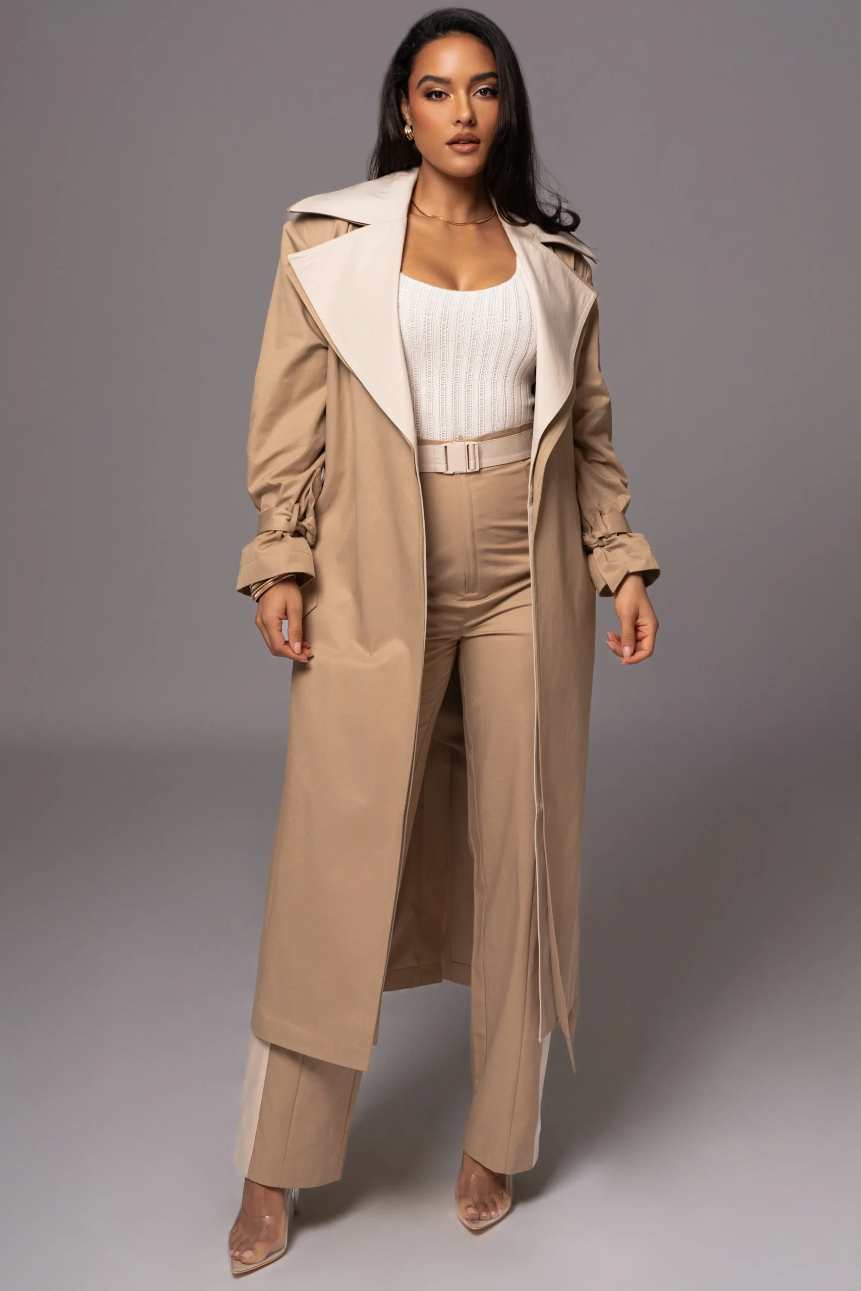 Khaki Shona Oversized Coat