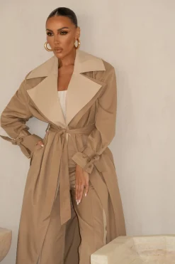 Khaki Shona Oversized Coat