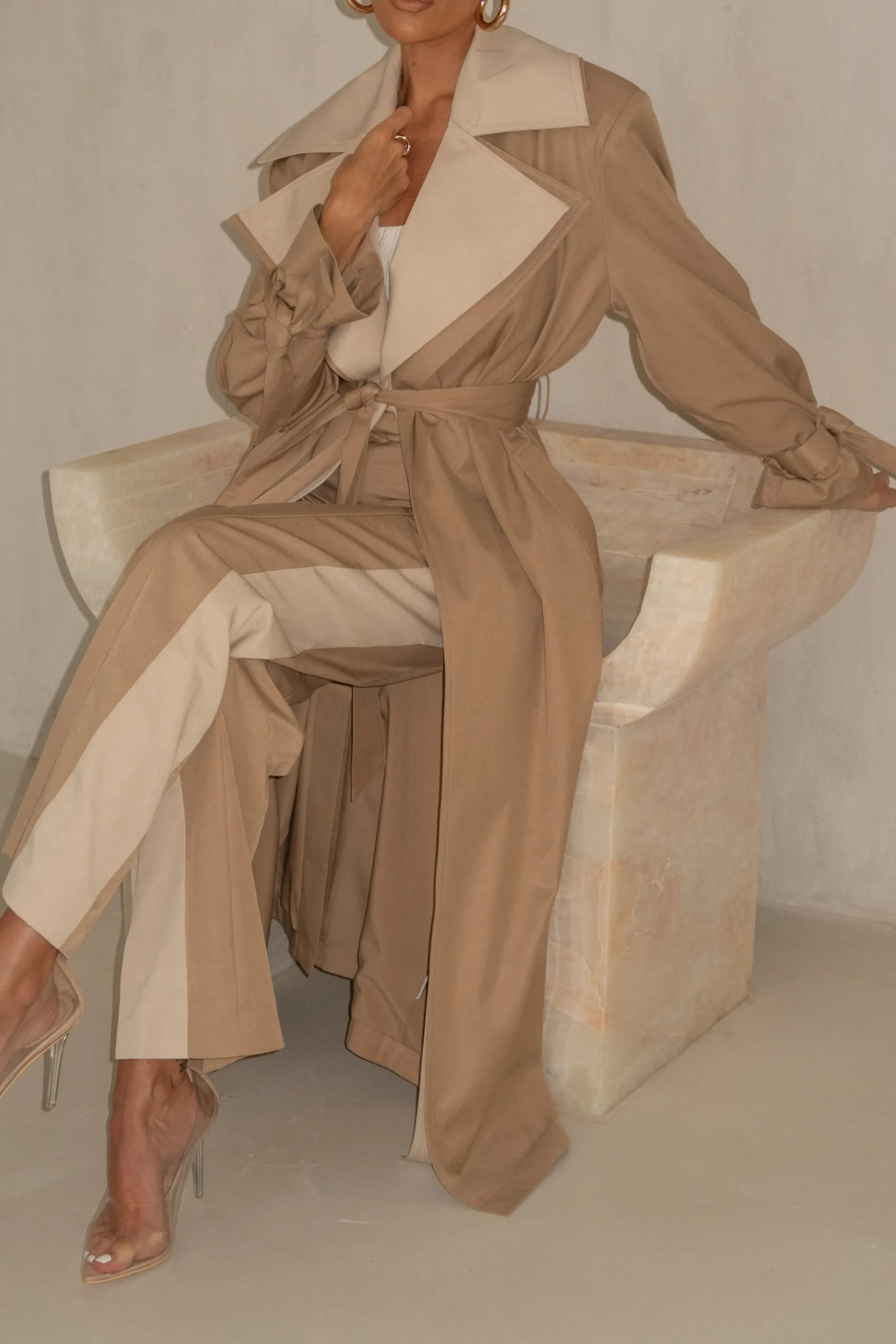 Khaki Shona Oversized Coat
