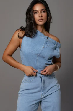 Light Wash Shanice Denim Top