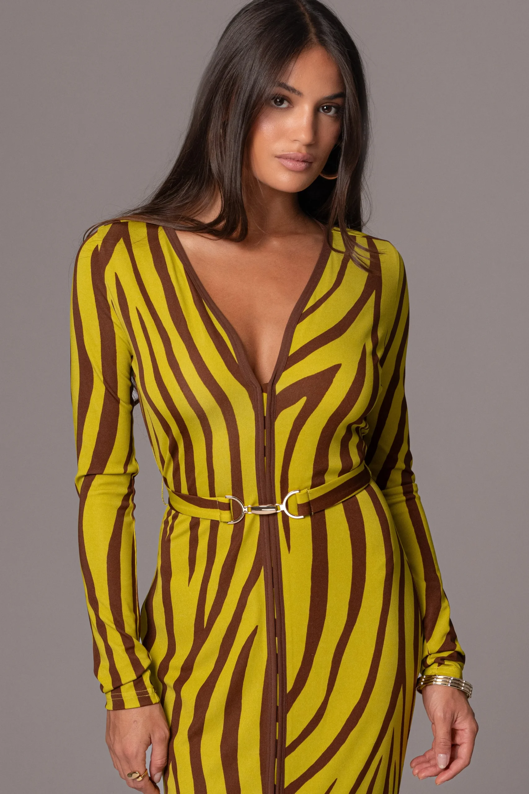 Lime Print Juki Maxi Dress