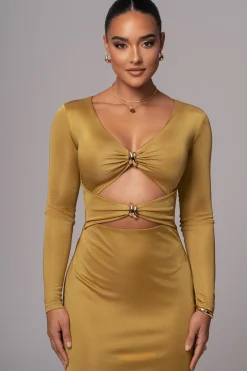 Lime Soiree Cutout Maxi Dress