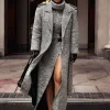 Lt. Grey Savannah Belted Tweed Coat