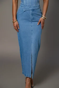 Medium Wash Adana Denim Skirt