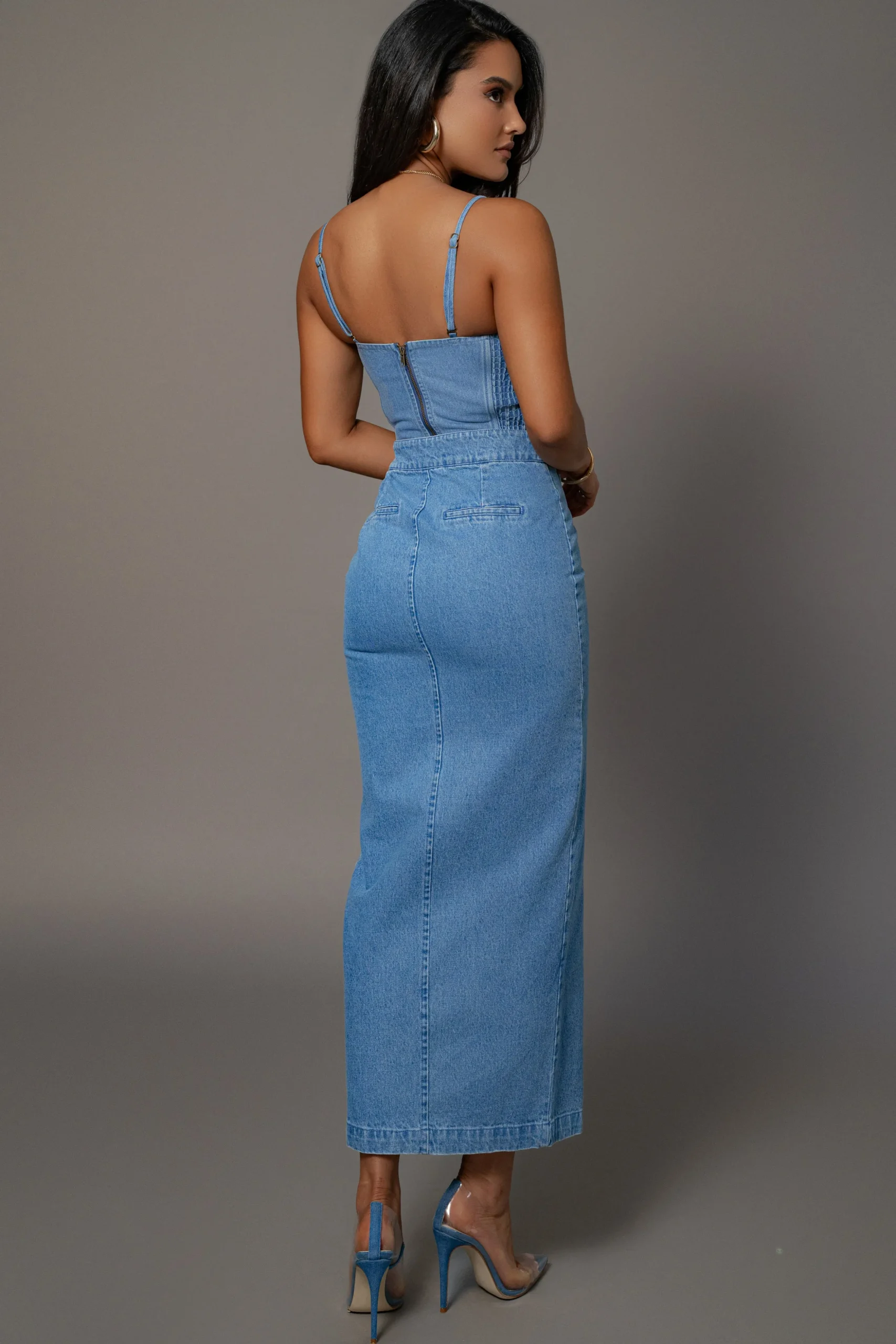 Medium Wash Adana Denim Skirt