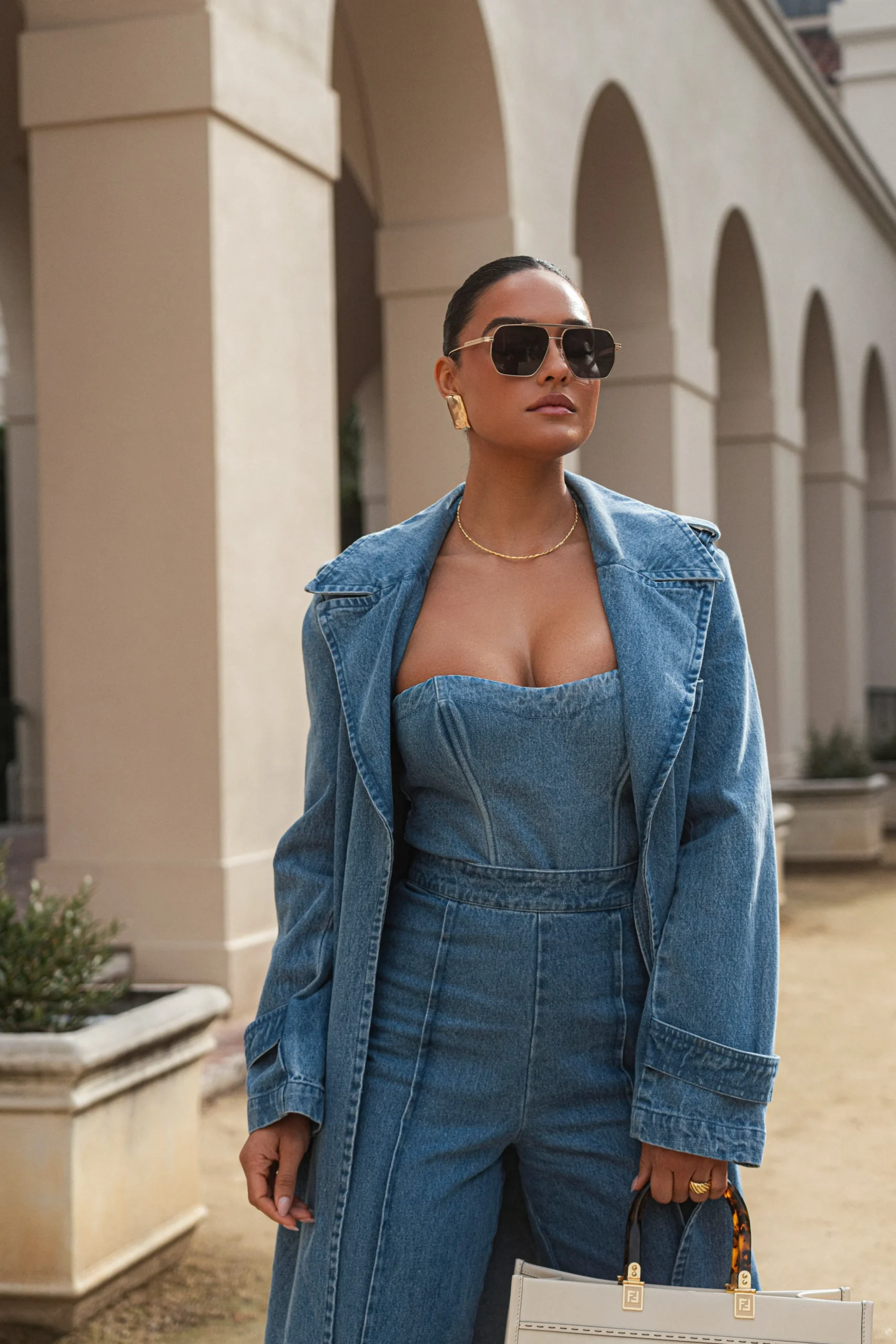 Medium Wash All You Need Denim Corset