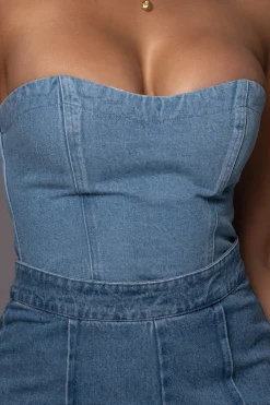 Medium Wash All You Need Denim Corset