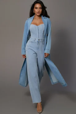 Medium Wash Denim Britney Corset