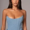 Medium Wash  Fenix Reversible Denim Corset