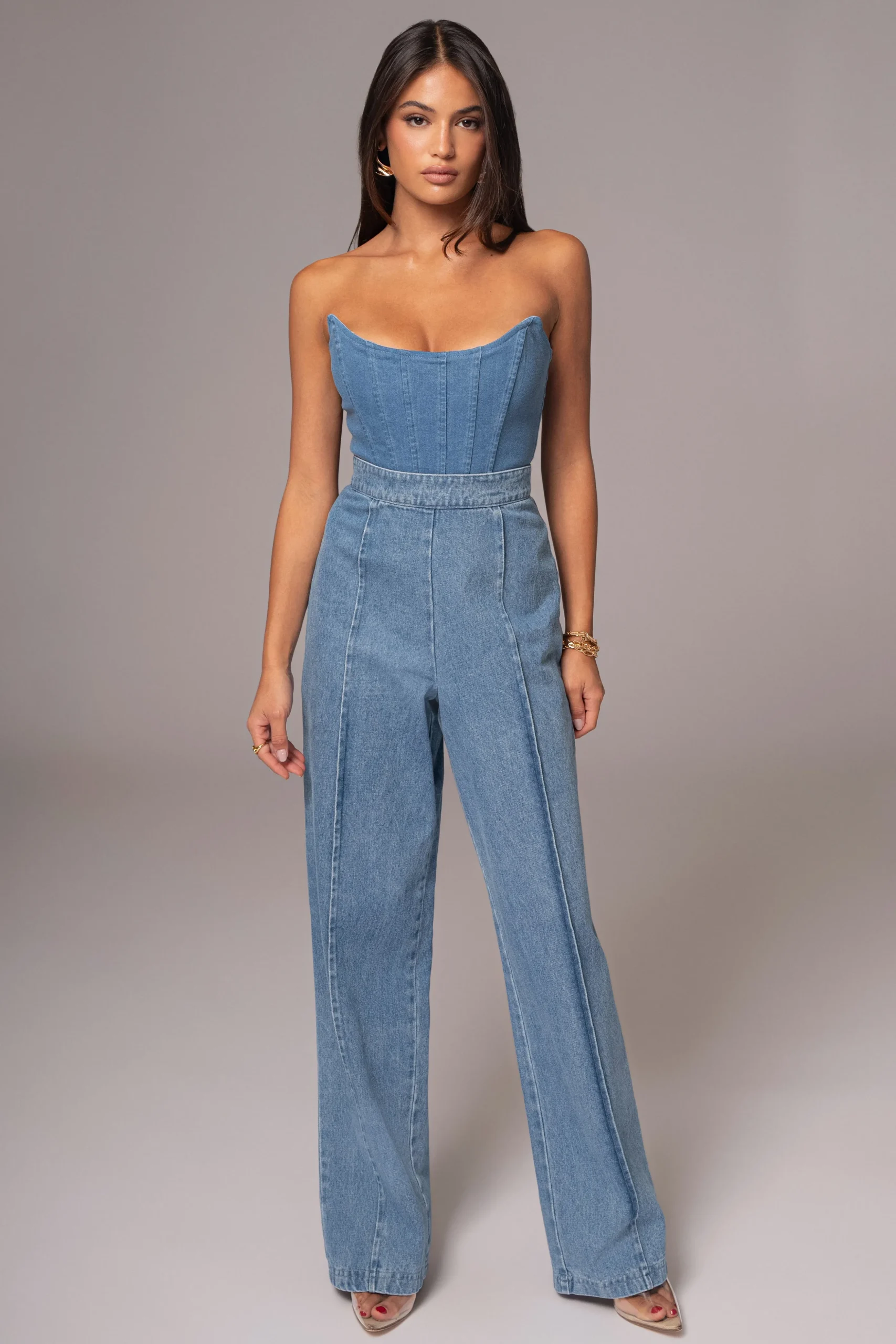 Medium Wash Fenix Reversible Denim Corset