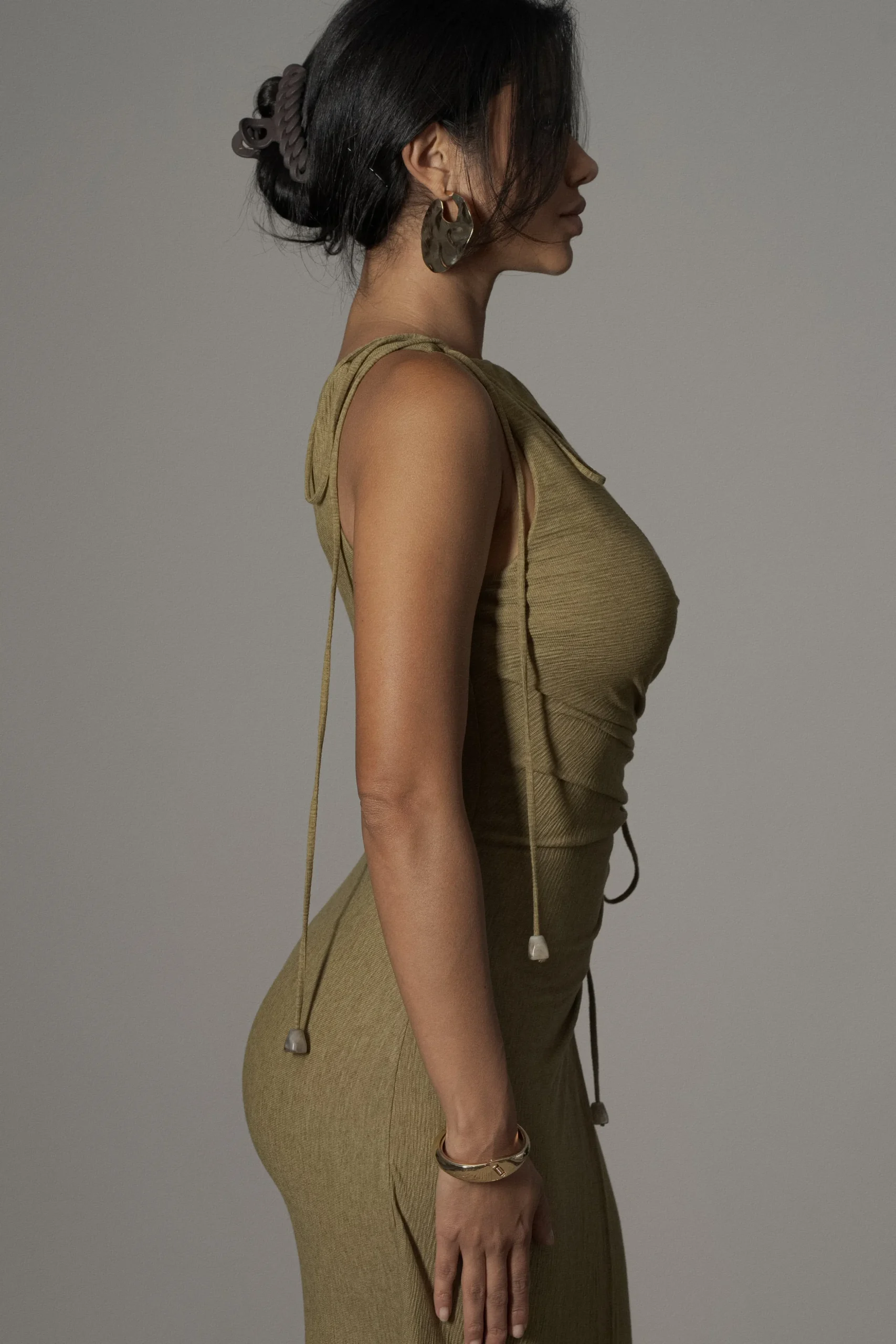 Moss Odelia Crinkled Maxi Dress