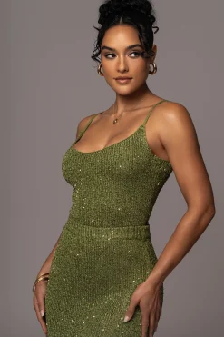 Moss Palace Sequin Skirt Set