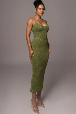 Moss Palace Sequin Skirt Set